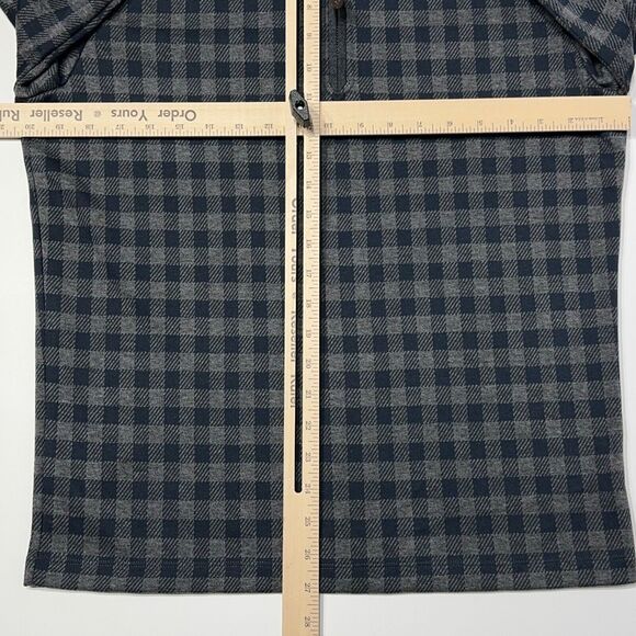 NWOT Vineyard Vines OTG Bluffs Quarter Zip Pullover Gray Black Plaid Men Size S - Picture 6 of 6